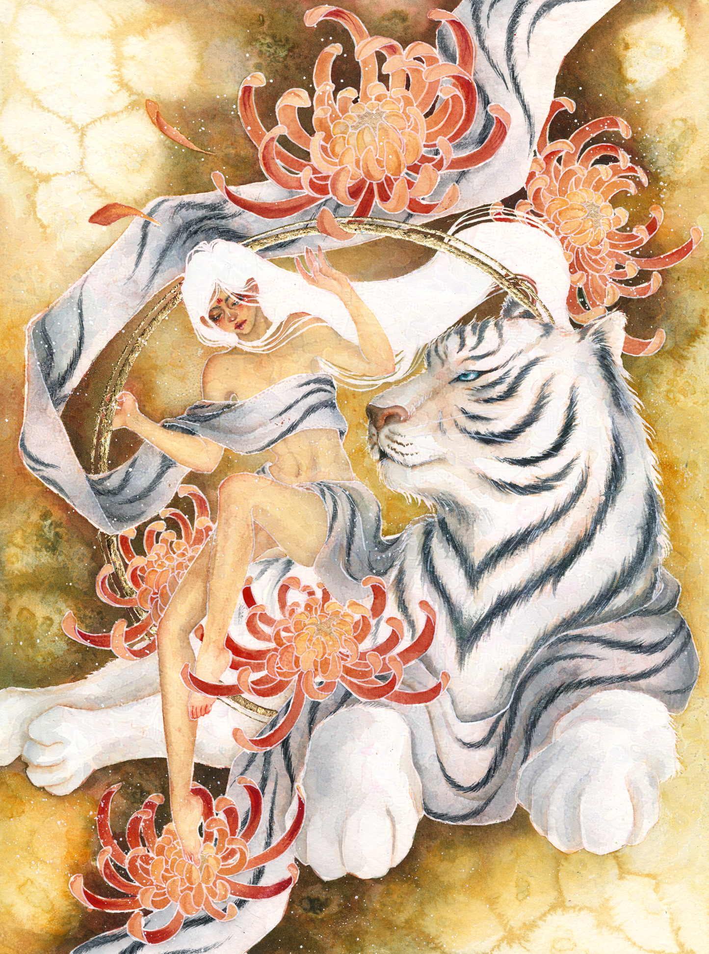 The White Tiger (Bai Hu) - Fine Art print