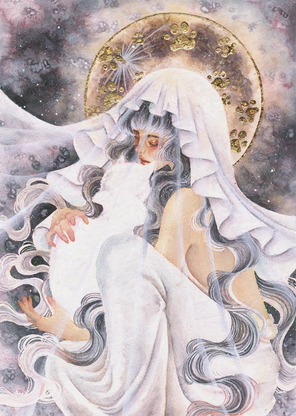 The moon's embrace - Fine Art print